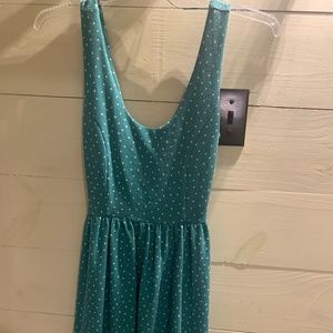 Polka dot backless dress